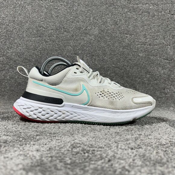 Nike React Miler 2 CW7121-004 Mens Size 7.5 Gray White Teal Running Shoes Used main image 9